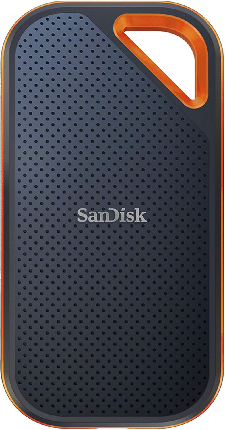 SANDISK 2TB Extreme PRO Portable SSD - Up to 2000MB/s - USB-C, USB 3.2 Gen 2x2, IP65 Water and Dust Resistance, Updated Firmware - External Solid State Drive - SDSSDE81-2T00-G25