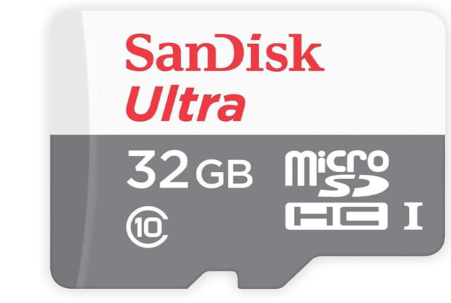SanDisk Ultra 32GB microSDHC UHS-I Card with Adapter, Silver, Standard Packaging 